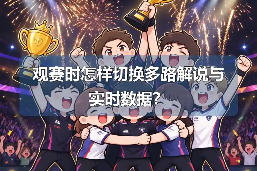 观赛时怎样切换多路解说与实时数据?